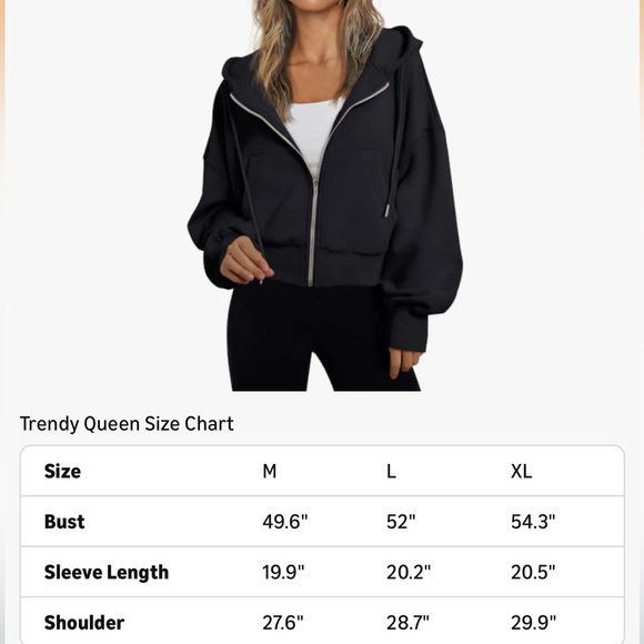 Women’s Black Zip-Up Hoodie - Picture 3 of 8